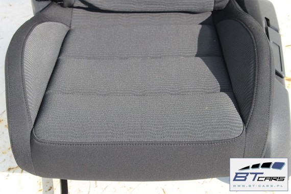 VW EOS FOTELE KOMPLET FOTELI siedzeń siedzenia fotel tapicerka 1Q 1Q0 welur kolor czarno - szary
