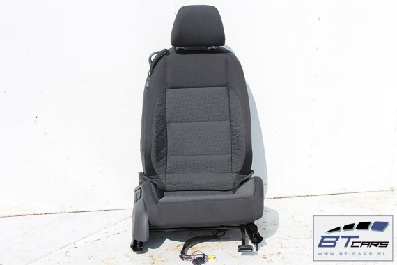 VW EOS FOTELE KOMPLET FOTELI siedzeń siedzenia fotel tapicerka 1Q 1Q0 welur kolor czarno - szary