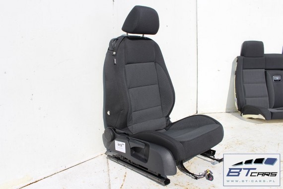 VW EOS FOTELE KOMPLET FOTELI siedzeń siedzenia fotel tapicerka 1Q 1Q0 welur kolor czarno - szary