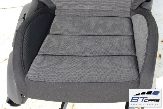 VW EOS FOTELE KOMPLET FOTELI siedzeń siedzenia fotel tapicerka 1Q 1Q0 welur kolor czarno - szary