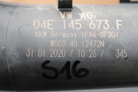 VW AUDI SEAT SKODA RURA RURKA INTERKULERA 04E145673F 04E 145 673 F RURY RURKI wąż przewód 04E145673E 04E145673F 04E145673F TSi