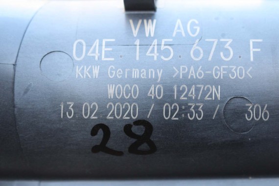 VW AUDI SEAT SKODA RURA RURKA INTERKULERA 04E145673F 04E 145 673 F RURY RURKI wąż przewód 04E145673E 04E145673F 04E145673F TSi