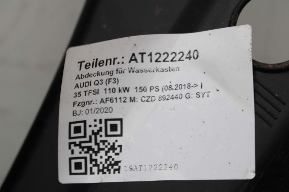 AUDI Q3 PODSZYBIE PLASTIKOWE WYCIERACZEK RAMION 83C819403 83C 819 403 83A f3 83B819403 83B 819 403 83C819403 83C819403