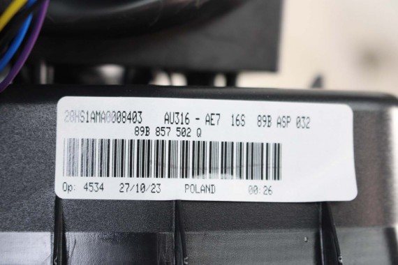 AUDI Q4 ETRON LUSTERKO DRZWI PRAWE 15+6 pin kamera 360 zewnętrzne pinów kabli przewodów 21 pin FOTO 89B857502Q 89A 5WA980546