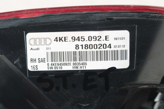 AUDI E TRON TYŁ LAMPY lampa 4KE945091E 4KE945092E 4KE945095G ETRON led ledy 4KE945091C 4KE945092C 4KE945095C 4KE945095E USA