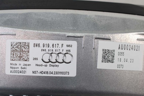 AUDI A5 PROJEKTOR HEAD UP DISPLAY 8W6919617F RZUTNIK STEROWNIK PROJEKCJI NA PRZEDNIEJ SZYBIE 8W6 919 617 F5 8W6919617F 8W6919617