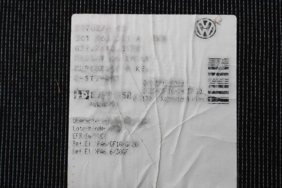 VW PASSAT B6 B7 CC DYWANIKI PODŁOGI 3C1863011D wycieraczki Kolor: 3C1 863 011 D wykładziny 3C1863011A 3C1863011 3C1863011D