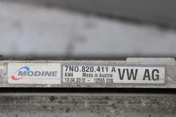 VW SEAT CHŁODNICA WODY KLIMATYZACJI KLIMY 7N0820411A 3C0145805AD 5N0121253L 7N0820411B 7N0820411C 3C0145805AK  3C0145805AM