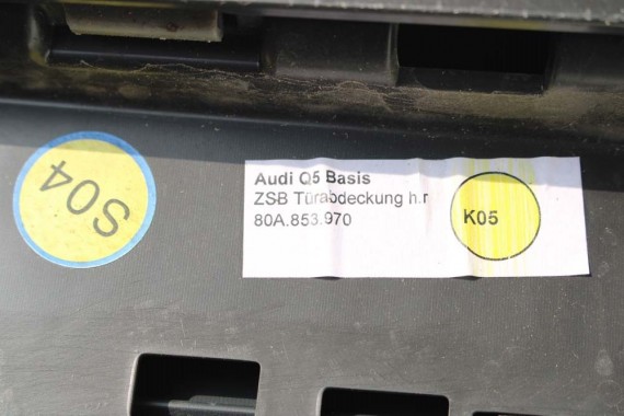 AUDI Q5 LISTWA DRZWI dolna drzwiowa 80A853970 80A853960 prawa tył tylna 80A 853 970 fy 80A853960 80A853960A 80A853970A 80A853970