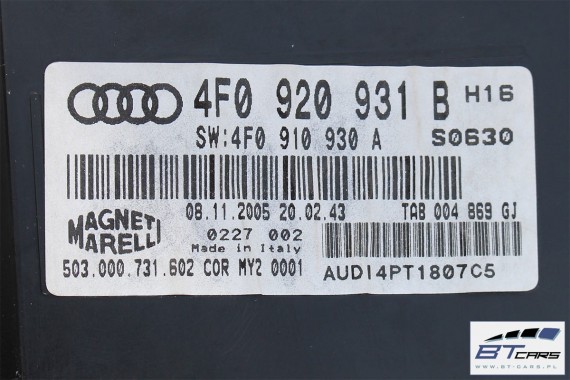 AUDI A6 ZEGARY LICZNIKI DIESEL 4F0920931B 4F0910930A 4F0920932 4F0920932X 4F0920932JX 4F0920933JX 4F0920934GX ZEGAR LICZNIK 4F