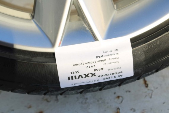 AUDI A4 A5 FELGI 19 cali OPONY KOŁA felga 8T0601025CK 8.5J*19H2 ET32 opona Michelin Pilot Sport 37 255/35/19 96Y lato 8K B8 8T
