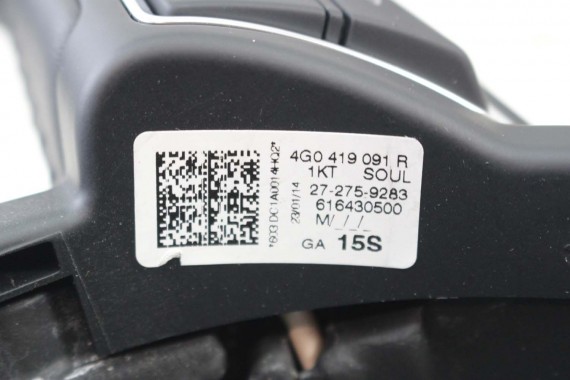 AUDI A1 A6 A7 KIEROWNICA SKÓRA 4G0419091R Kolor: 1KT - czarny 8X 4G C7 4G8 4G0 419 091 R multifunkcyjna 4G0419091BD 4G0419091F
