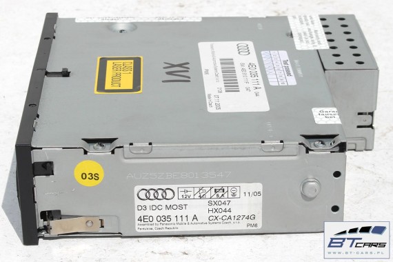 AUDI A6 A8 ZMIENIARKA CD 6-PŁYTOWA 4E0035111A 4E0910111F 4E0910111C 4E0910111D 4E0910111E 4E0057111C 4E0057111D 4E0057111E