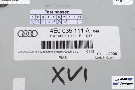 AUDI A6 A8 ZMIENIARKA CD 6-PŁYTOWA 4E0035111A 4E0910111F 4E0910111C 4E0910111D 4E0910111E 4E0057111C 4E0057111D 4E0057111E