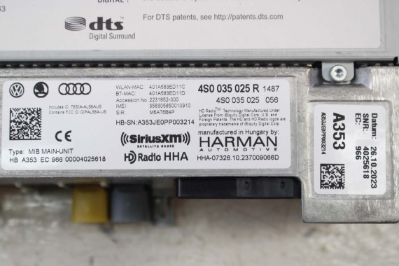 AUDI R8 CZYTNIK MMI 4S0035025R 4S0035027R MIB II SD SIM HIGH 4S0 035 025 R 4S0035025R 4S0035027R 4S0035025R 4S0035025 4S0035027