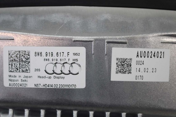 AUDI A5 PROJEKTOR HEAD UP DISPLAY 8W6919617F RZUTNIK STEROWNIK PROJEKCJI NA PRZEDNIEJ SZYBIE 8W6 919 617 F5 8W6919617F 8W6919617