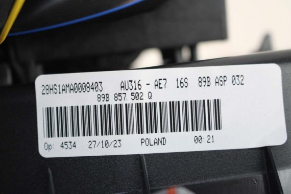 AUDI Q4 ETRON LUSTERKO DRZWI PRAWE 15+6 pin kamera 360 zewnętrzne pinów kabli przewodów 21 pin FOTO 89B857502Q 89A 5WA980546