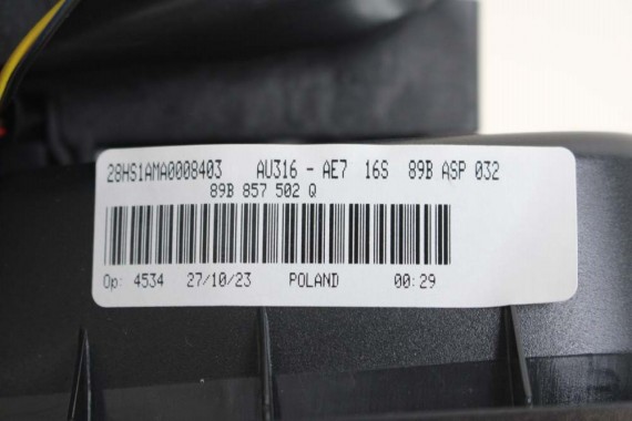 AUDI Q4 ETRON LUSTERKO DRZWI PRAWE 15+6 pin kamera 360 zewnętrzne pinów kabli przewodów 21 pin FOTO 89B857502Q 89A 5WA980546