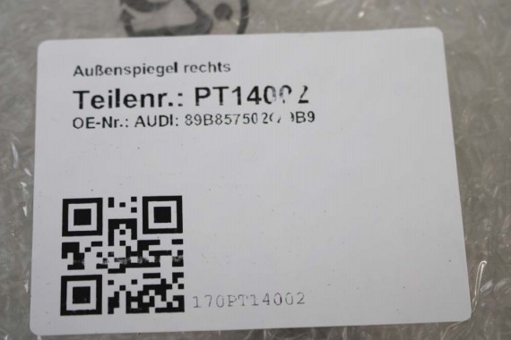 AUDI Q4 ETRON LUSTERKO DRZWI PRAWE 15+6 pin kamera 360 zewnętrzne pinów kabli przewodów 21 pin FOTO 89B857502Q 89A 5WA980546