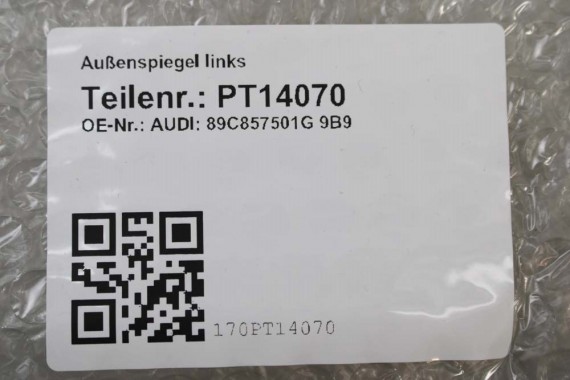 AUDI Q4 ETRON LUSTERKO DRZWI LEWE 15+6 pin kamera 360 zewnętrzne pinów kabli przewodów 21 pin FOTO 89C857501G 89A 5WA980546