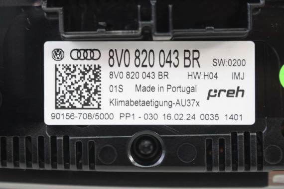 AUDI Q2 PANEL KLIMATYZACJI KLIMY 8V0820043BR 8V0 820 043 BR moduł sterownik nawiewu 81A 8V0820043BR 8V0820043BR 8V0820043BR