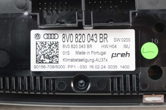 AUDI Q2 PANEL KLIMATYZACJI KLIMY 8V0820043BR 8V0 820 043 BR moduł sterownik nawiewu 81A 8V0820043BR 8V0820043BR 8V0820043BR