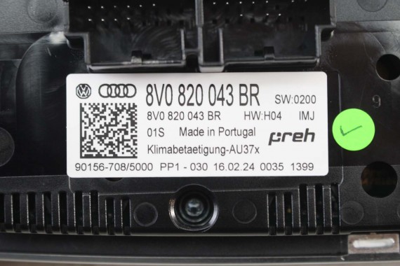 AUDI Q2 PANEL KLIMATYZACJI KLIMY 8V0820043BR 8V0 820 043 BR moduł sterownik nawiewu 81A 8V0820043BR 8V0820043BR 8V0820043BR