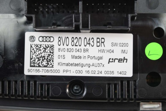 AUDI Q2 PANEL KLIMATYZACJI KLIMY 8V0820043BR 8V0 820 043 BR moduł sterownik nawiewu 81A 8V0820043BR 8V0820043BR 8V0820043BR
