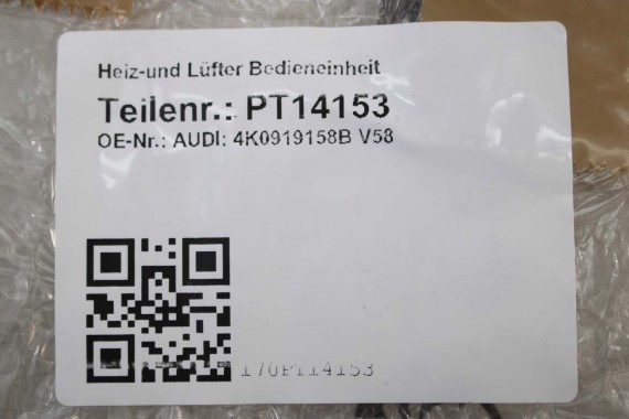 AUDI MONITOR EKRAN LCD WYŚWIETLACZ 4K0919158B panel klimy klimatyzacji tył tylny 4K0 919 158 B 4K0919158B 4K0919158B 4K0919158