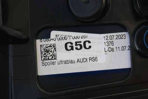 AUDI A6 RS6 SPOJLER KLAPY 4K9827933B BAGAŻNIKA 4K9 827 933 B tył tylna 6I6I LG5C Ultrablue metallic Niebieski S6 KOMBI AVANT K8D