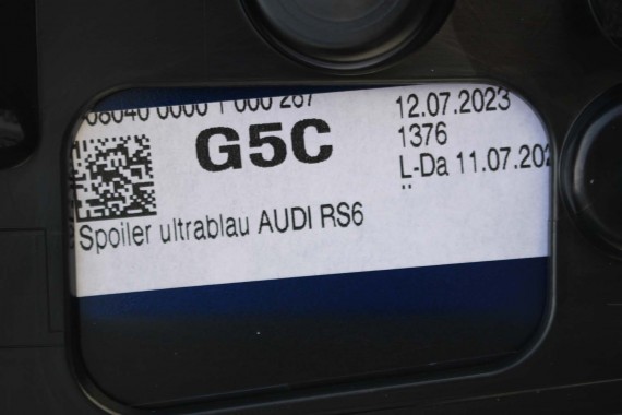 AUDI A6 RS6 SPOJLER KLAPY 4K9827933B BAGAŻNIKA 4K9 827 933 B tył tylna 6I6I LG5C Ultrablue metallic Niebieski S6 KOMBI AVANT K8D