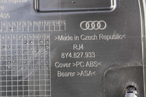 AUDI A3 SPORTBACK SPOJLER KLAPY 8Y4827933 BAGAŻNIKA 8Y4 827 933 lampa stopu tył tylna 8Y4 827 917 8Y4827917 0E0E LY9T Czarny K8R