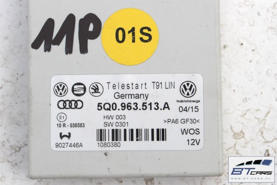 VW GOLF 7 PLUS T6 B8 OCTAVIA SKODA MODUŁ STEROWNIK ODBIORNIK WEBASTO 5Q0963513A 5Q0 963 513 A telestart OGRZEWANIA POSTOJOWEGO