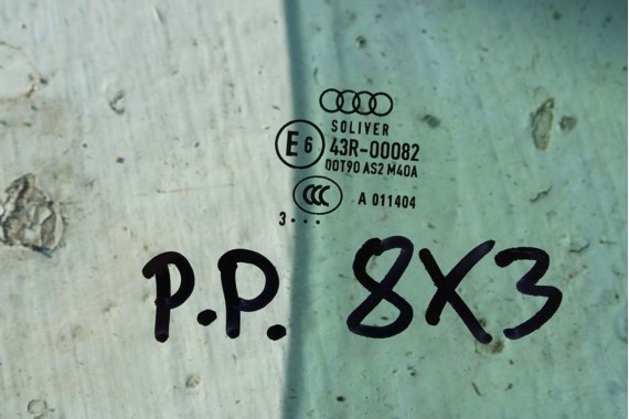 AUDI A1 SZYBA DRZWI PRAWA 8X3845202 prawe przód przednie wersja 3-drzwiowa rok 2013 8X3 845 202 kolr zielony E6 AS2 8X3845202