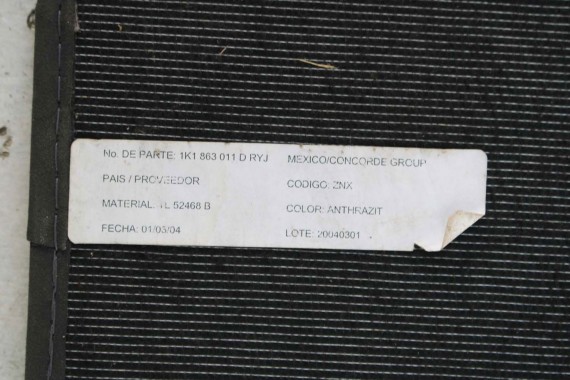 VW GOLF 5 V VI 6 DYWANIKI WYCIERACZKI PODŁOGI 1K1863011D welur 1K1 863 011 1K1863011D 1K1863011H 1K1863011K 1K1863011R 1K1863011