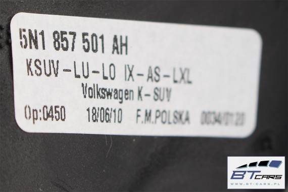VW TIGUAN LUSTERKO DRZWI LEWE 9 pin zewnętrzne pinów kabli przewodów elektr. skład. 9pin 5N