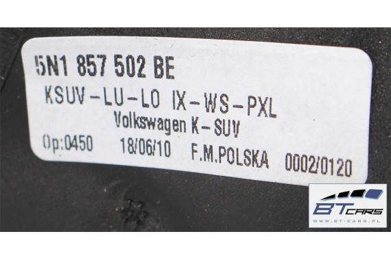 VW TIGUAN LUSTERKO DRZWI LEWE 9 pin zewnętrzne pinów kabli przewodów elektr. skład. 9pin 5N