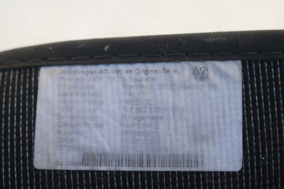 VW TOUAREG DYWANIKI WYCIERACZKI PODŁOGI 7L6862477J 7L6862478J 7L6862560K 7L6862559K QKX antracyt wykładziny 7L6863011J 7L6863011