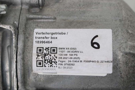 BMW X4 G02 SKRZYNIA BIEGÓW SILNIK 2.0 20i 135 kW 184 PS benzyna GA8HP51X 5A05AB5 24005A05AB5 5A27F37 5A13153 2.0b 5A05AB5