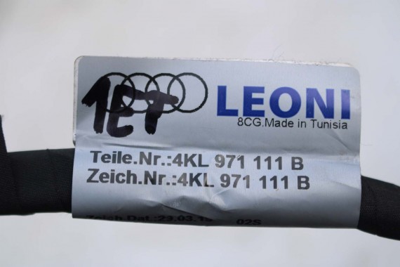 AUDI E-TRON WIĄZKA PRZEWÓD MAGLOWNICY 4KL971111B instalacja 4kl 971 111 b C7 LIFT kolumny kierownicy ETRON 4KL971111B 4KL971111