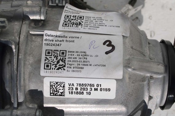 BMW X6 G06 SKRZYNIA BIEGÓW SILNIK 5A93212 3.0 40i 280 kW 381 PS benzyna 3.0 V6 GA8HP60X GA8HP60XMH/80XMH 240055A93212 5A7A4B0