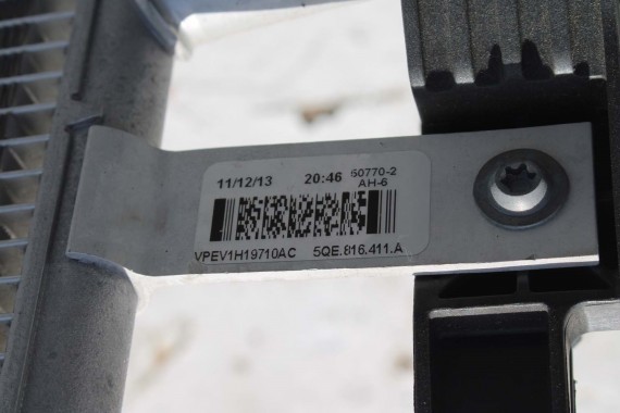 VW E-GOLF 7 PRZÓD PAS PRZEDNI WZMOCNIENIE + BELKA + CHŁODNICE WENTYLATOR 5Q0121203BG 5QE816411 5GE805588B 5GE807109 5GE122321A