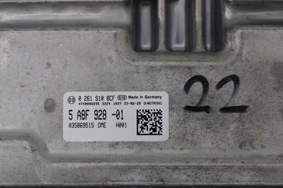 BMW X3 G01 KOMPUTER SILNIKA 5A8F928 SILNIK 2.0 B46 B46B20B B46D silnik benzynowy STEROWNIK MODUŁ ECU B20B benzyna 12145A8F928