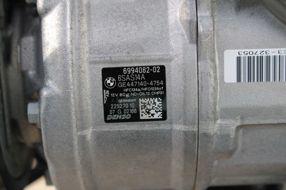 BMW X3 POMPA KLIMATYZACJI 6994082 KLIMY SPRĘŻARKA KOMPRESOR DENSO 6SAS14A 225270 64526994082 6994082 64526994082 6994082 6994082