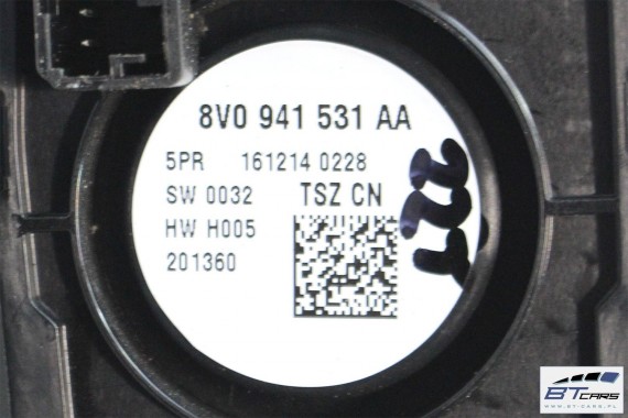 AUDI A3 TT Q2 PRZEŁĄCZNIK WŁĄCZNIK ŚWIATEŁ 8V0941531AA 8V0 941 531 AA WŁĄCZNIK halogeny 8V0941531G