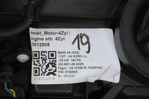 BMW SILNIK 2.0 T B48B20A benzyna B48 B20 2.0T B48B20A B48B20A B48B20 B48 B20 A B48B20A B48 B20 A B48B20A 2.0B X1 U11 2 G42 U06