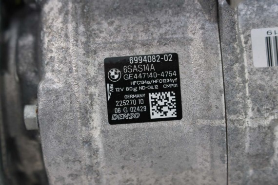 BMW X3 POMPA KLIMATYZACJI 6994082 KLIMY SPRĘŻARKA KOMPRESOR DENSO 6SAS14A 225270 64526994082 6994082 64526994082 6994082 6994082
