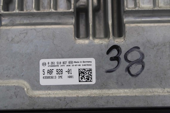 BMW X3 G01 KOMPUTER SILNIKA 5A8F928 SILNIK 2.0 B46 B46B20B B46D silnik benzynowy STEROWNIK MODUŁ ECU B20B benzyna 12145A8F928