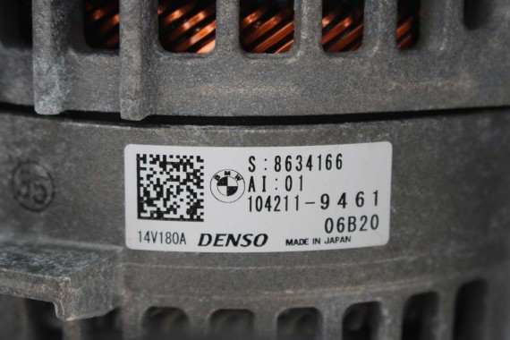 BMW Z4 5 6 ALTERNATOR 250A 8634167 14V DENSO S8634167 12318634167 8634167 12318634167 8689832 8654280 8634166 8689831 8634167
