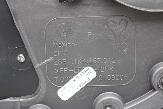 VW JETTA BOCZKI DRZWIOWE BOCZEK TAPICERKA 1K5 welur kolor antracyt 1K4867011 1K4867012 1K5867211 1K5867212 1K5867211 1K5867212